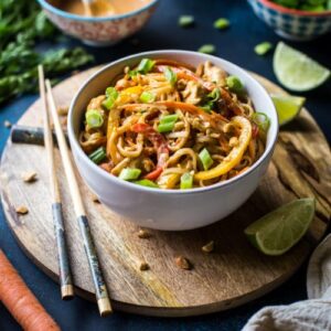 CHICKEN NOODLE WITH PEANUT-GINGER SAUCE